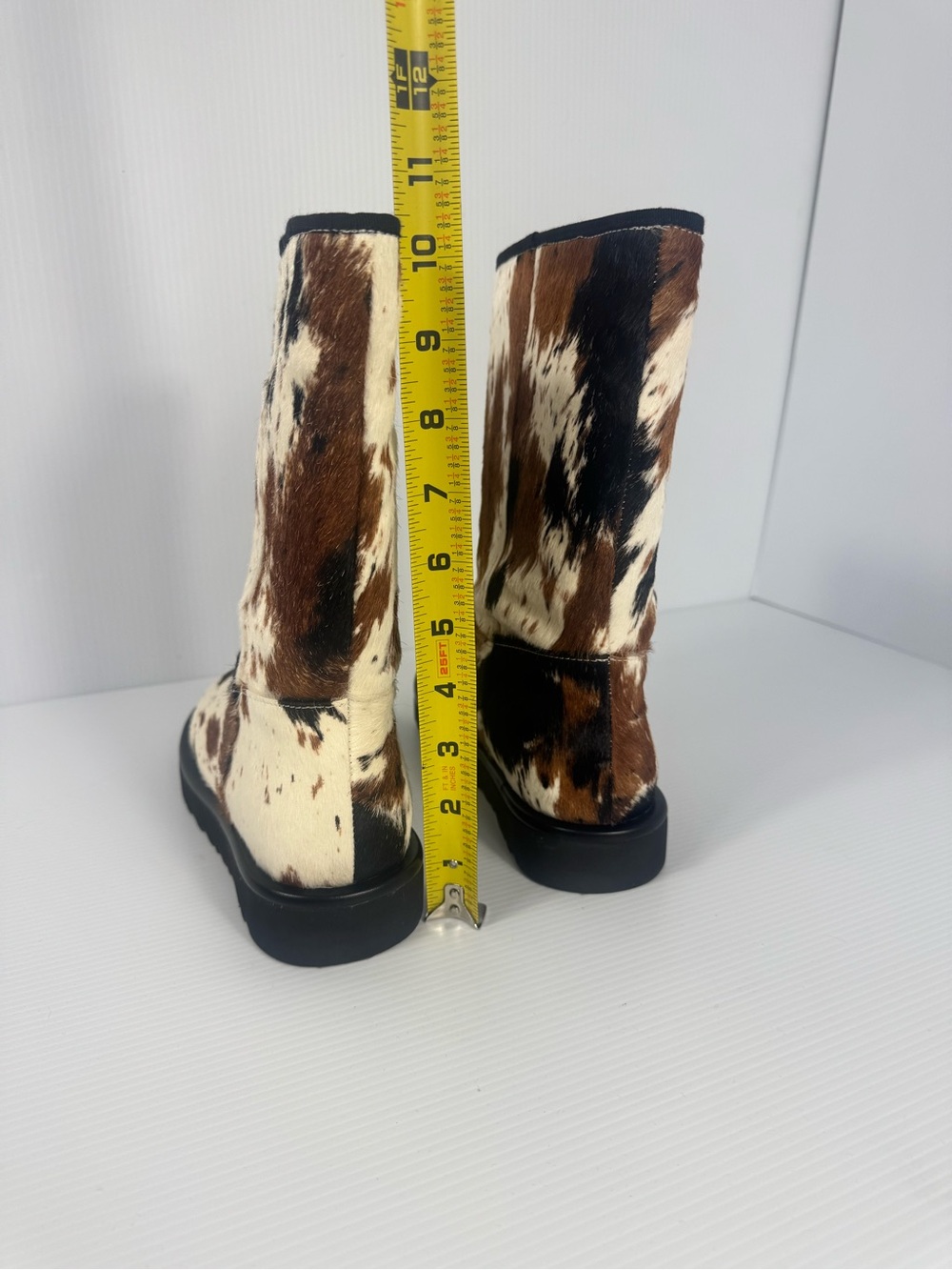 NWT Cowhide Print Mid-Calf Boots β Marleigh Cow Pattern β Statement Boots! - Picture 4 of 5